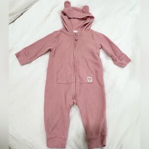 Carter's Pink Hooded Onesie with Bear Ears